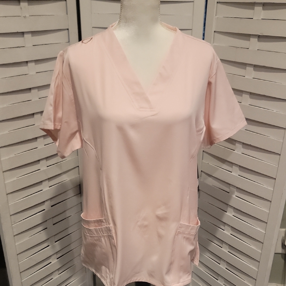 NWT‎ Mini Marilyn Blush Pink Scrub Top Size XL